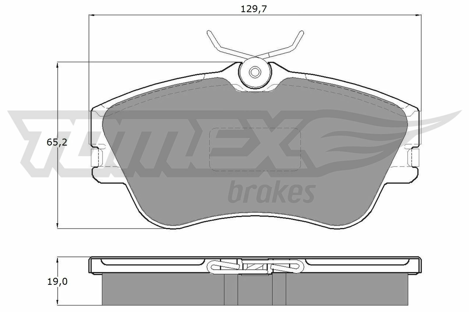 Sada brzdových destiček, kotoučová brzda TOMEX Brakes